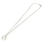 Christian Dior Logo Circle Necklace Silver — view 5