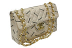Chanel Maxi Quilted 34 S Flap Chain Shoulder Bag CC Logo Canvas Gold — view 4