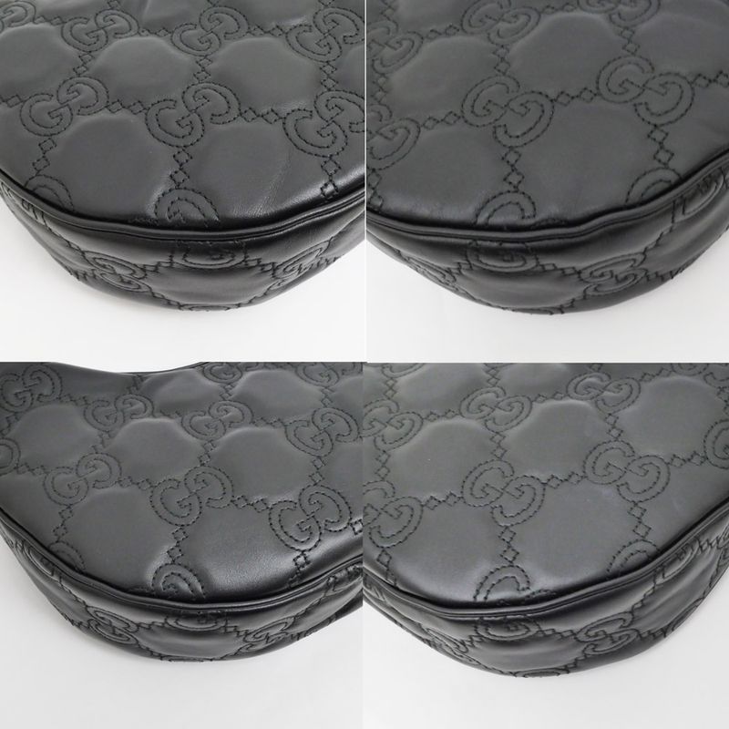 Gucci GG Matelasse Shoulder Bag Black Hand Clutch 3-Way Leather — view 4