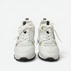 Louis Vuitton Run Away Line Monogram Sneakers Shoes Leather White Gold Brown — view 2