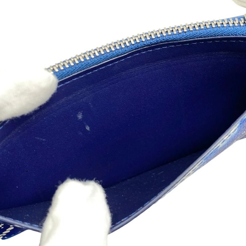 Louis Vuitton Coin Card Holder Monogram Bandana Blue White — view 9