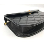 Chanel Quilted CC Logo Turnlock Limited Edition Chain Shoulder Bag Black — view 6