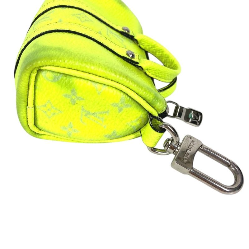 Louis Vuitton Key Holder Porte Cles Mini Keepall Taiga Leather Yellow — view 5