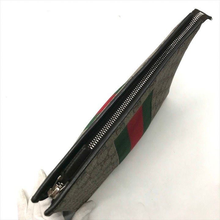 Gucci Sherry Line GG Supreme Canvas Clutch Second Beige — view 6