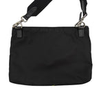 Prada Shoulder Bag Triangle Logo Nylon Universal Frankenstein Silver 3158 — view 3