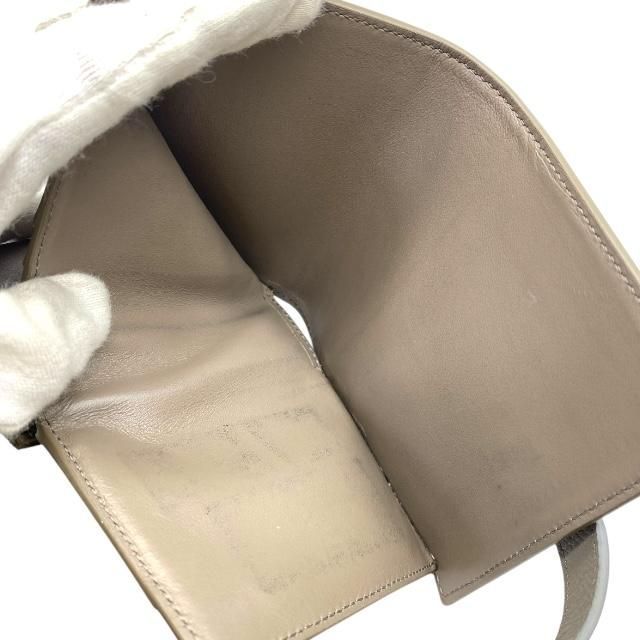 Celine Wallet Fold Compact Mini Logo Leather Gray — view 6