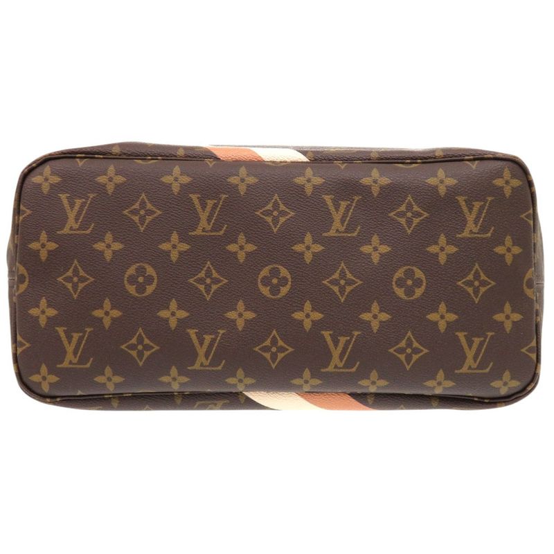 Louis Vuitton Current Neverfull MM Mon Monogram Tote Bag Camel Quartz — view 3