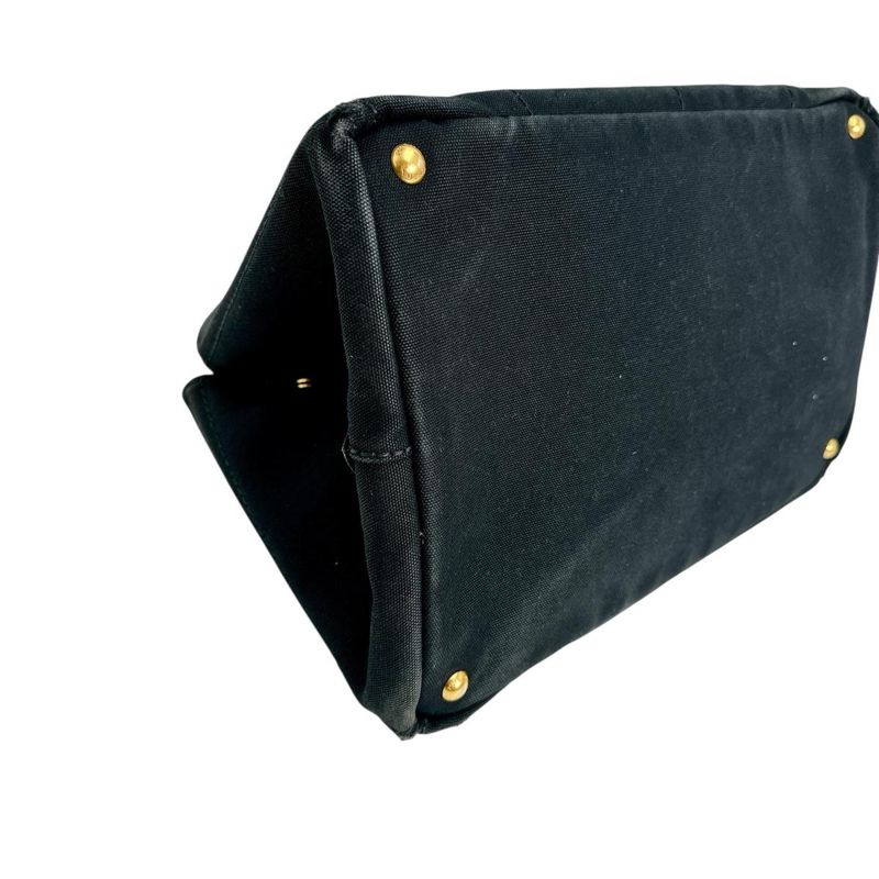 Prada Large Canapa GM Tote Bag Black — view 7