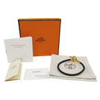 Hermes Bracelet Leather Glenan Black Gold Hardware Size — view 6