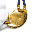 Hermes Emile Choker Plated And Leather Navy — view 5
