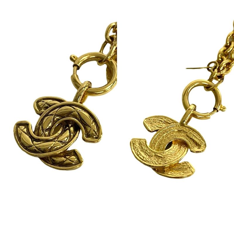 Chanel Coco Mark Motif GP Chain Necklace Pendant — view 6