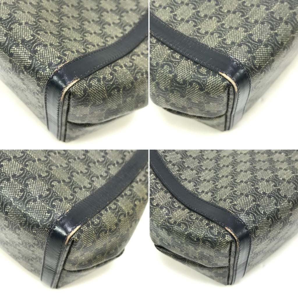 Celine Shoulder Bag Macadam Pattern Navy — view 5