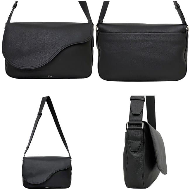 Christian Dior Messenger Bag Black Homme Saddle — view 2