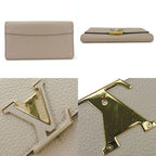 Louis Vuitton Long Wallet Portefeuille Capucines Gallet Beige Leather — view 3