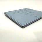Prada Card Case with Embossed Logo 1 Mc025 Saffiano Leather Light Blue — view 5