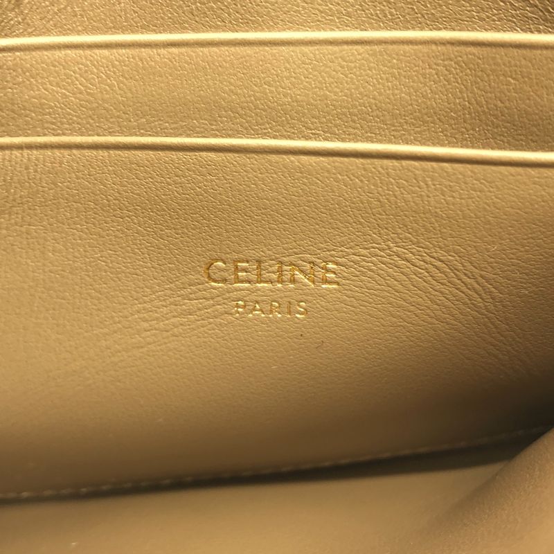 Celine CC Charm Quilted Coin Case 10 B823 bfl Brown — view 3