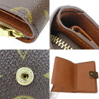 Louis Vuitton Bifold Wallet Porte Papier Monogram Brown Gold Hardware — view 4