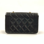 Chanel Quilted Diana Flap Lambskin Chain Shoulder Bag Black — view 2