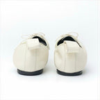 Loewe Flat Shoes Leather White Gold Anagram Soft Derby Lace Up — view 5