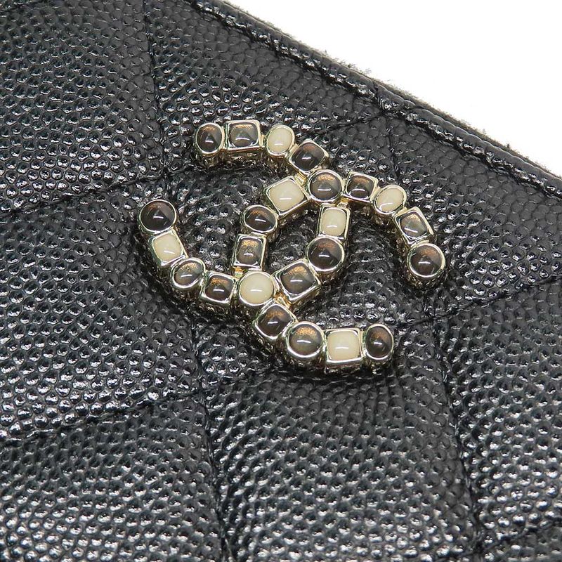 Chanel Quilted Bijoux-zip Coin Case Black Gold Hardware Ap3607 — view 5