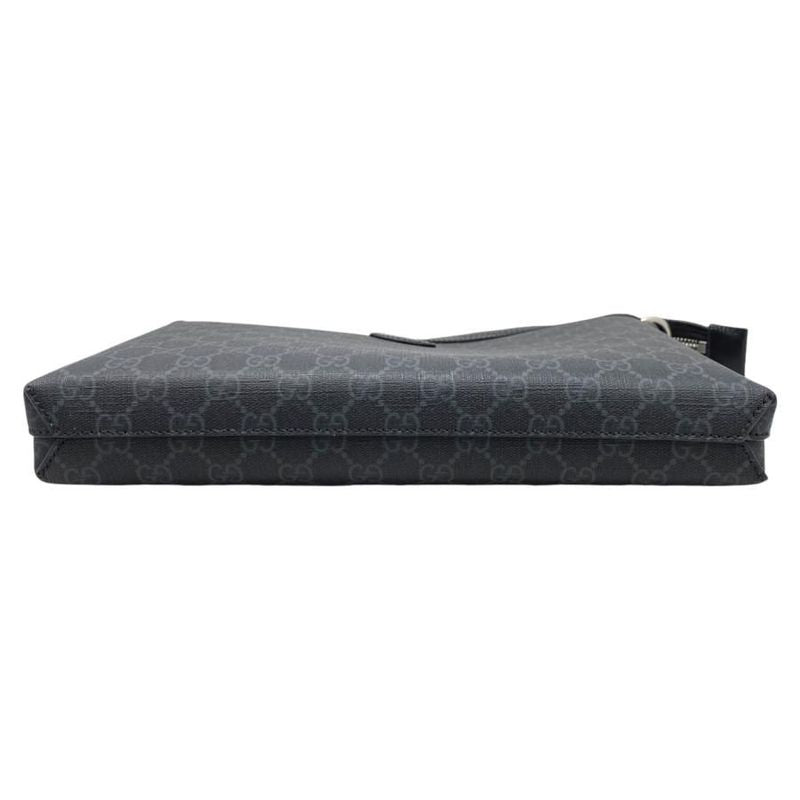 Gucci Clutch Bag with Interlocking G Messenger GG Supreme Black — view 4