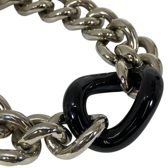 Christian Dior Necklace Chain Choker Accessory Small Metal Silver Black — view 4