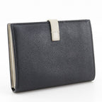 Celine Medium Strap Calf Black Beige Fold Wallet — view 3
