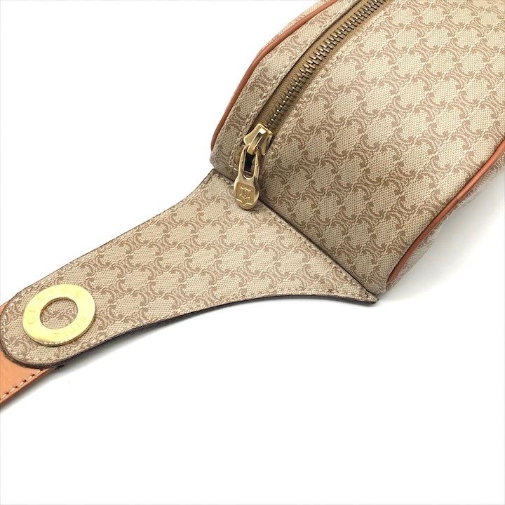 Celine Macadam Triomphe Waist Pouch Belt Bag Beige — view 5