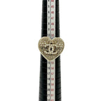 Chanel Ring Gold Black Coco Mark Heart Rhinestone — view 6