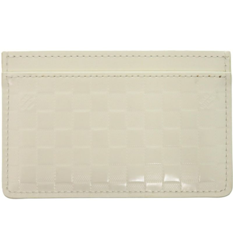 Louis Vuitton Damier Faceted Card Holdere Surple Leather Clesme 0900 White — view 3