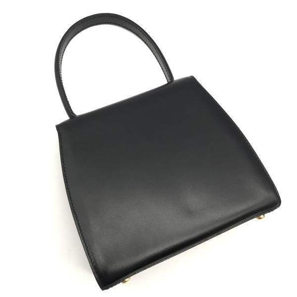 Celine Leather Circle Logo 2-Way Mini Hand Bag Black — view 2