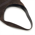 Gucci Suede Triple Zipper Vintage Shoulder Bag Brown — view 7