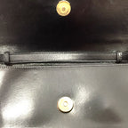 Celine Circle Logo Leather Shoulder Bag Vintage M13 Black — view 8