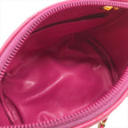 Chanel CC Logo Quilted Mini Chain Shoulder Bag Pink — view 8