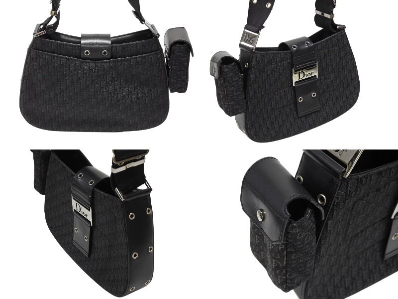 Dior Trotter Line Street Chic Shoulder Bag Black — view 3