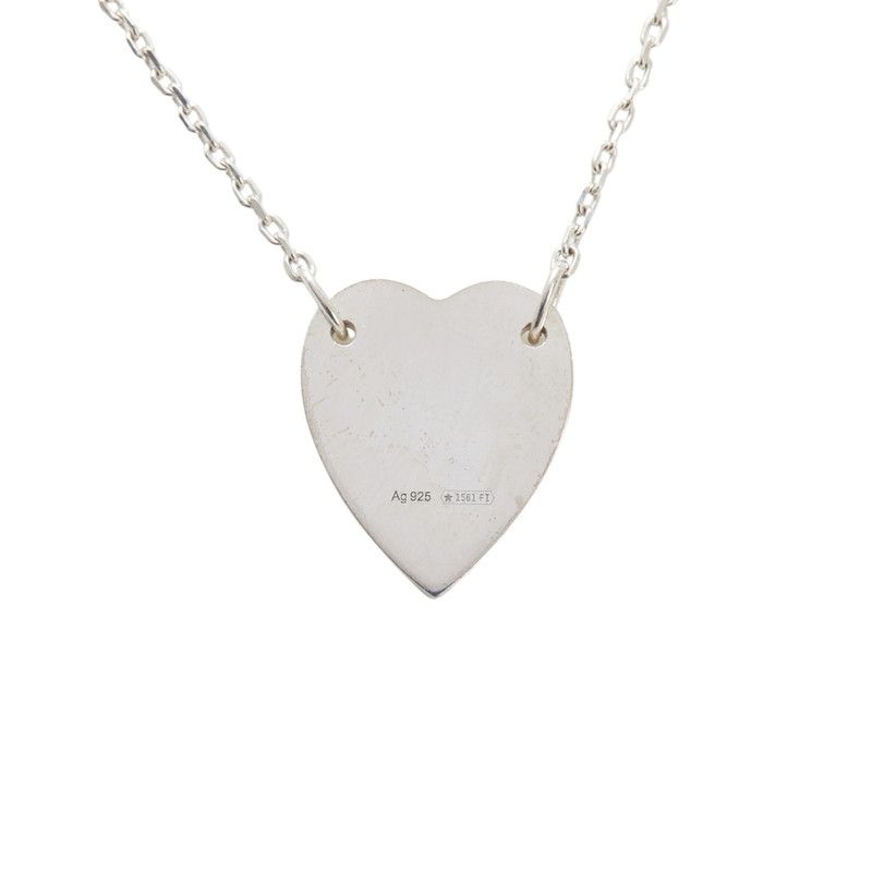 Gucci Heart Pendant Necklace SV 925 Silver — view 4