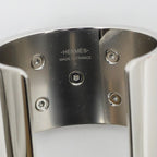 Hermes Collier de Chien Medle Gaine Size T2 Black Silver Bracelet Bangle — view 5
