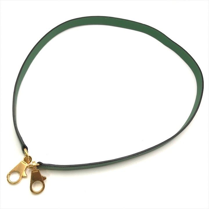 Hermes Kelly Bolide Gold Leather Shoulder Strap Bag Green — view 2