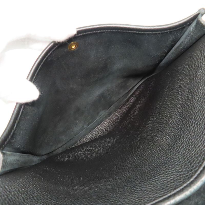 Hermes Evelyne 3 PM Black Taurillon Clemence Gold Hardware — view 7