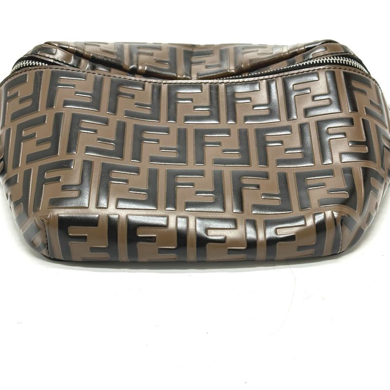 Fendi Body Bag Zucca 7 Va434 Leather Brown — view 3