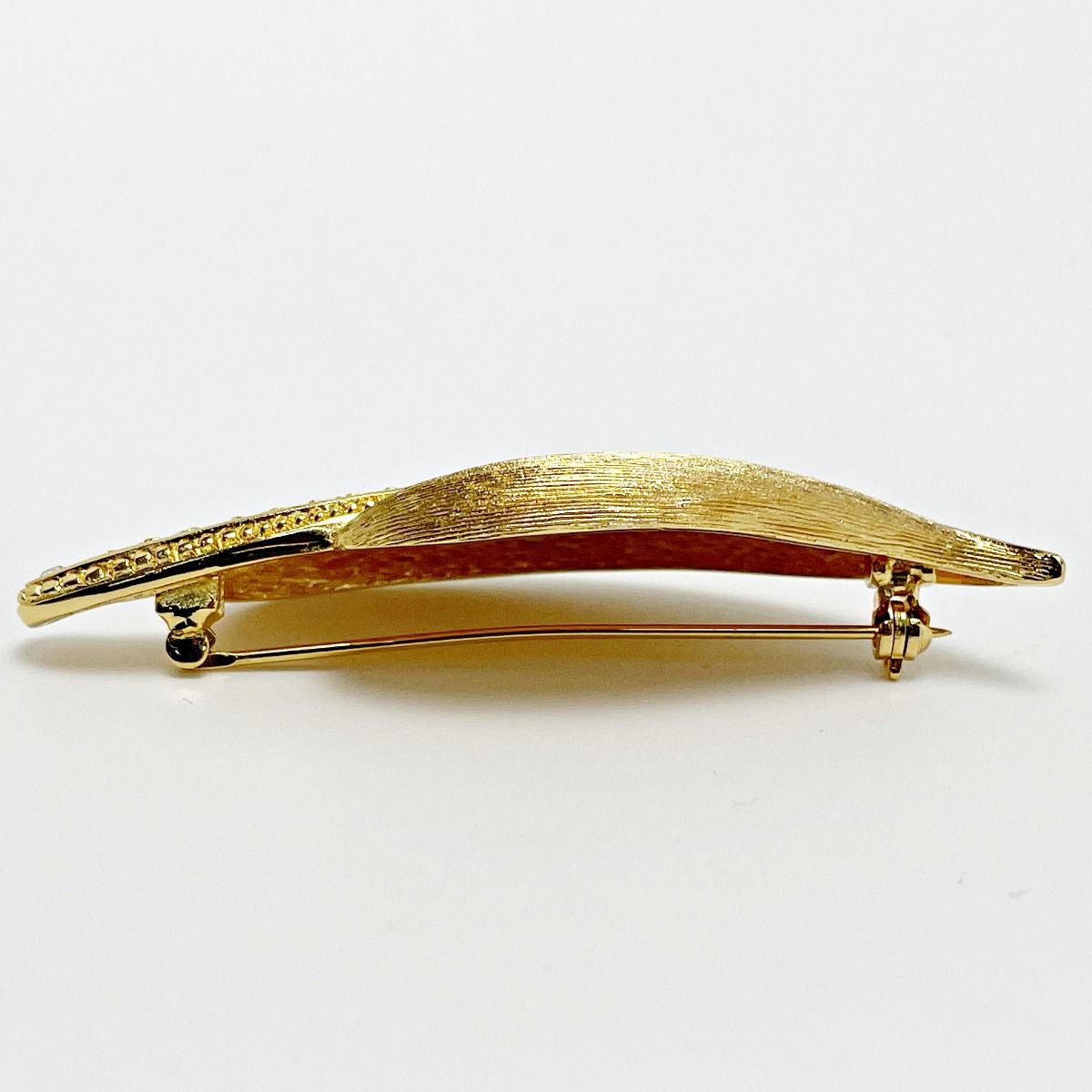 Christian Dior Leaf Motif Brooch Gold GP Accessories Box — view 4