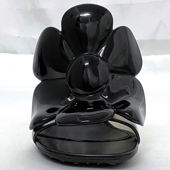 Loewe Mules Petal Flower Sandals Black Clear — view 7