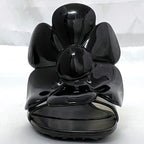Loewe Mules Petal Flower Sandals Black Clear — view 7