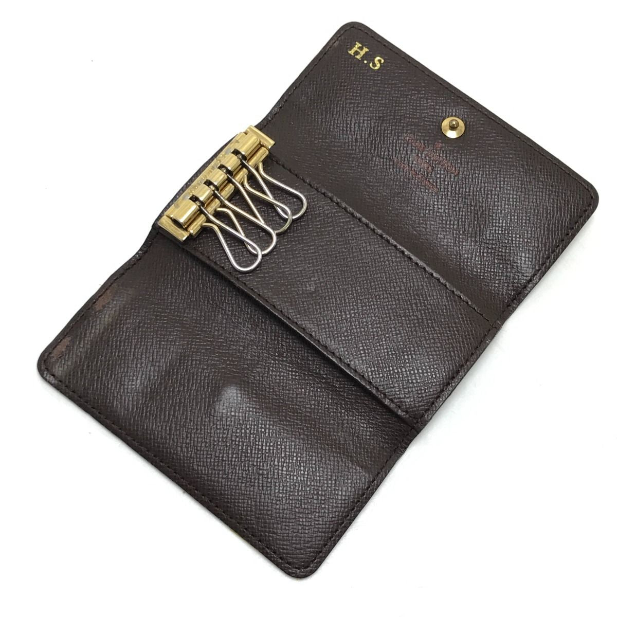 Louis Vuitton Key Case Damier Multicles 4 with Initials — view 5