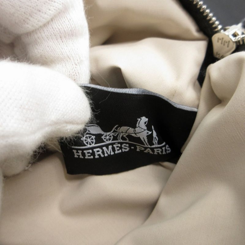 Hermes Bolide Vis Versa PM Perforated Logo Silk Cotton Asie Gray Cosmetic Pouch — view 6