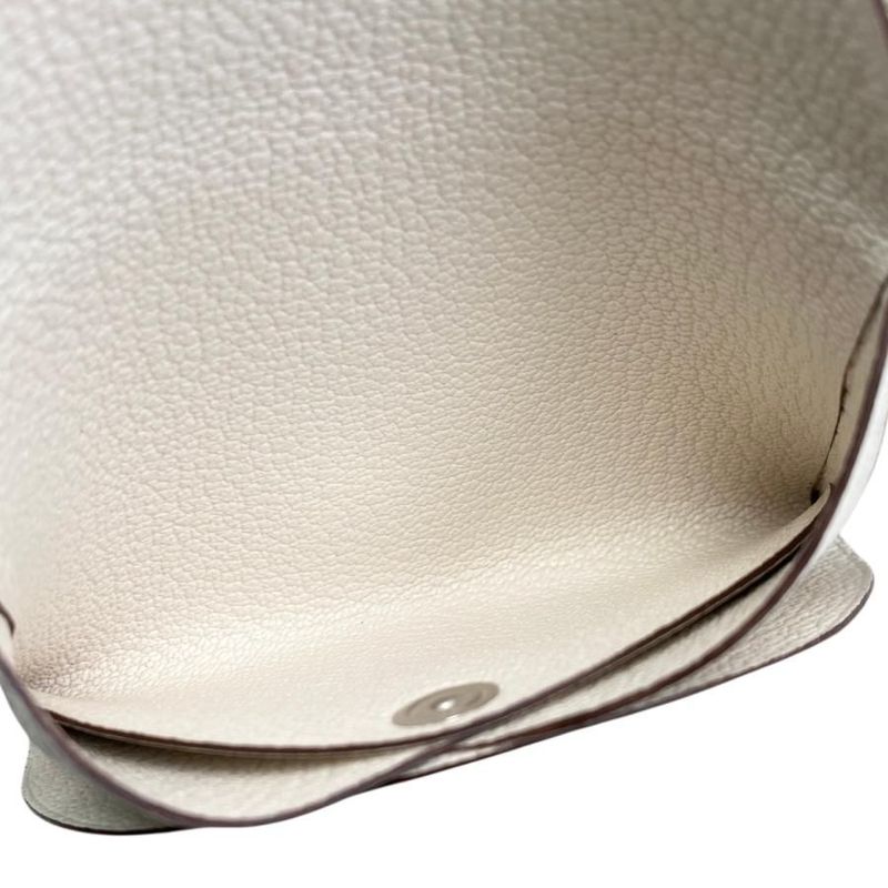 Hermes Card Case Coin Calvi Duo Nata White Silver Hardware — view 9