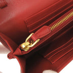 Prada 1 M1437 Nylon Leather Red Shoulder Wallet Long 1800 — view 8