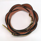 Loewe Shoulder Wavy Stitch Brown Gdhardware Bag Strap Single Item — view 3