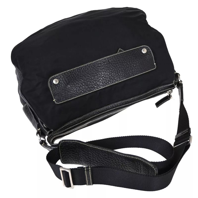 Prada Shoulder Bag Diagonal Black Leather 35 Bs145 — view 5