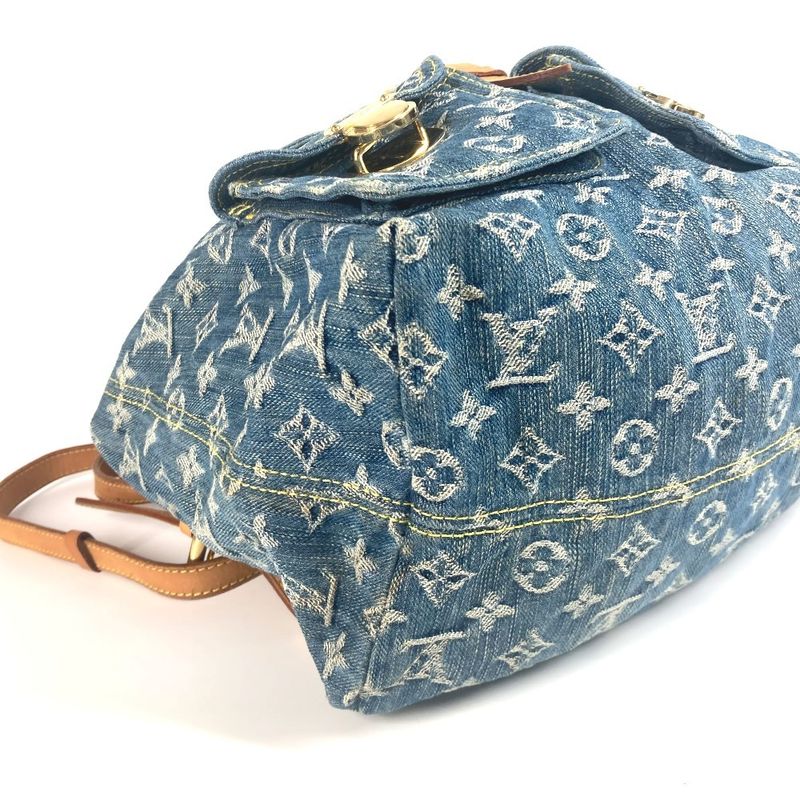 Louis Vuitton Backpack Ad GM Monogram Denim Blue — view 6